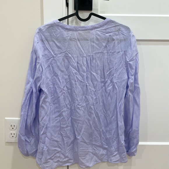 Maeve Light Purple Button-Down Blouse - Picture 4 of 4